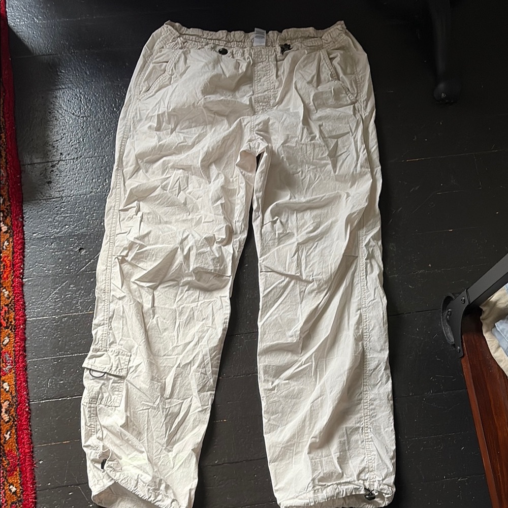 Garage Cream Cargo Pants Relaxed Fit